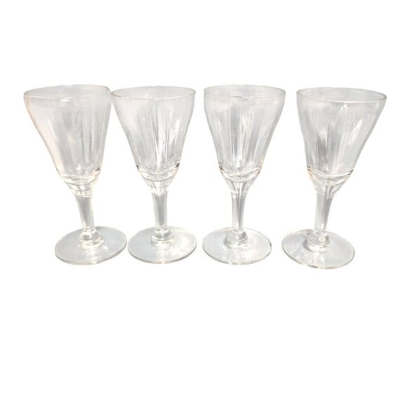 Vintage Crystal Liqueur Glasses Set of 4 Cordial Liqueur 3.5 inches tall Barware - Picture 2 of 10